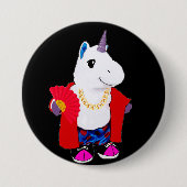 Gold Chain Shade Fan Unicorn Button (Vorderseite)