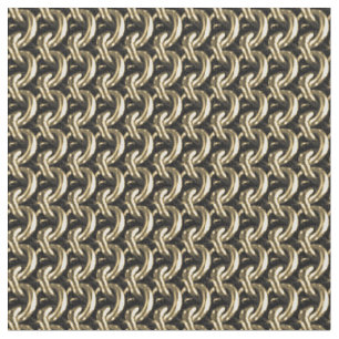Gold Chainmaille Print Goth Muster Fabric Stoff