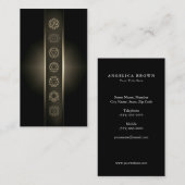 Gold Chakras Meditation Business Card Visitenkarte (Vorne/Hinten)