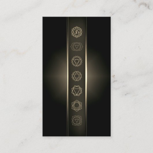 Gold Chakras Meditation Business Card Visitenkarte (Vorderseite)