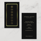 Gold Chakras Meditation Business Card Visitenkarte (Vorne/Hinten)