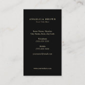 Gold Chakras Meditation Business Card Visitenkarte (Rückseite)