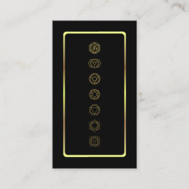 Gold Chakras Meditation Business Card Visitenkarte