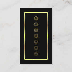 Gold Chakras Meditation Business Card Visitenkarte