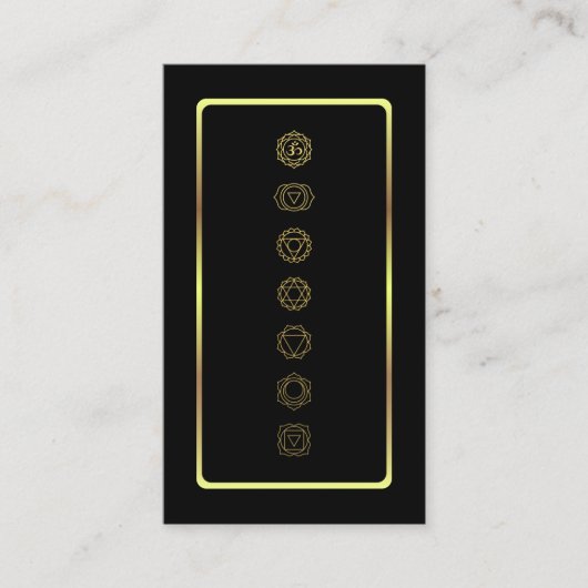 Gold Chakras Meditation Business Card Visitenkarte (Vorderseite)