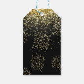 Gold Champage Chef Neujahr Familienurlaub G Geschenkanhänger (Rückseite)