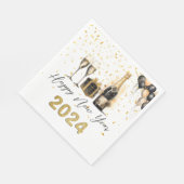 Gold Champage Silvester Party Paper Napkin Serviette (Ecke)