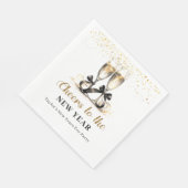 Gold Champage Silvester Party Paper Napkin Serviette (Ecke)