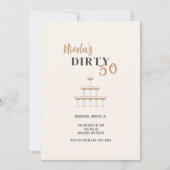 Gold Champagne 30. Geburtstag Party Einladung (Vorderseite)