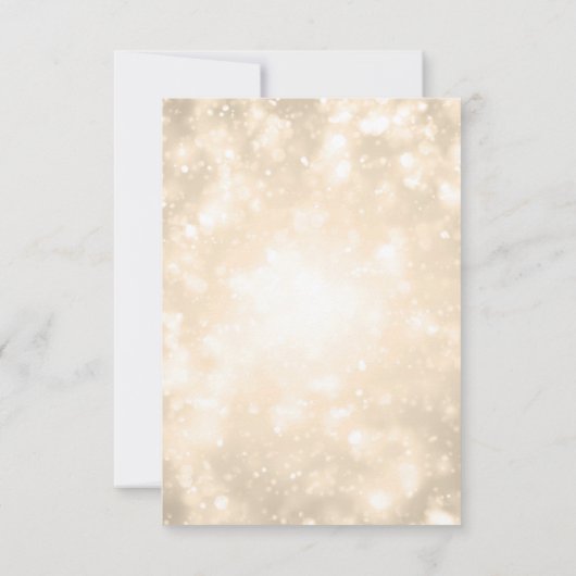 Gold Champagne Bokeh Elegant Wedding UAWG RSVP Karte (Rückseite)