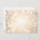 Gold Champagne Bokeh Hochzeit Danke (Rückseite)