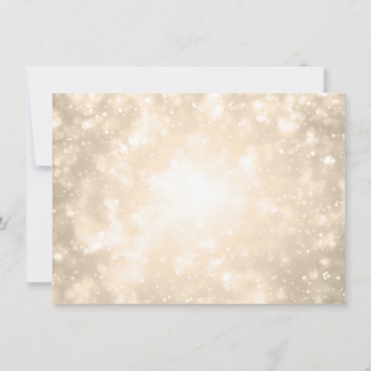 Gold Champagne Bokeh Hochzeit Danke (Rückseite)