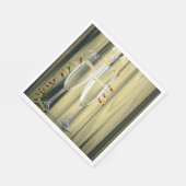 Gold Champagne Brillen Geburtstagsparty Serviette (Ecke)