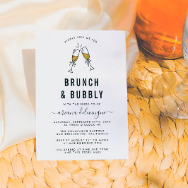 Gold Champagne | Brunch & Bubbly Brautparty Ankündigung