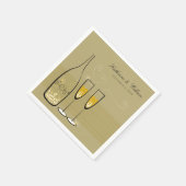 Gold Champagne Bubbles Moderne Eleganz Stilvolle H Serviette (Ecke)
