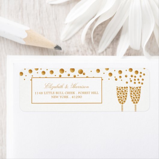 Gold Champagne Bubbles Wedding (Insitu)