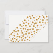 Gold Champagne Bubbles Wedding RSVP Karte (Rückseite)