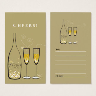 Gold Champagne Bubbly Holiday Party Gefallen Gesch