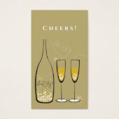 Gold Champagne Bubbly Holiday Party Gefallen Gesch (Vorderseite)