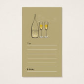 Gold Champagne Bubbly Holiday Party Gefallen Gesch (Rückseite)