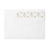 Gold Champagne Cheers Stilvolle New Year Address (Rückseite)