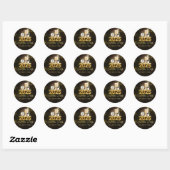 Gold Champagne Frohes neues Jahr 2025 Sticker (Blatt)