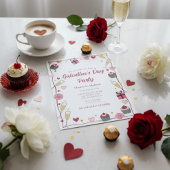 Gold Champagne Galentine's Invitation Einladung