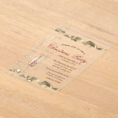 Gold Champagne Glass Corporate Christmas Party Acryleinladungen (Ablage )