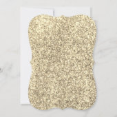 Gold Champagne Shimmer 50. Hochzeitstag Einladung (Rückseite)