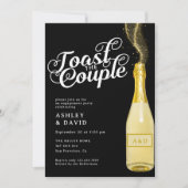 Gold Champagne | Toast | Einladung der Einsatzgrup (Vorderseite)