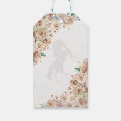 Gold Champagne Western Quinceanera Geschenktasten Geschenkanhänger (Rückseite)