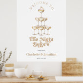 Gold Champagner Elegantes Retro Probe Parco Civico Poster (Küche)