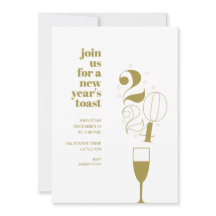 Gold Champagner Glass 2024 Silvester-Party