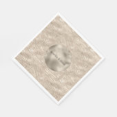 Gold Champagner Glitzer Zebra Print Glaver Serviette (Ecke)