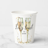 Gold Champagner Paper Cup Pappbecher (Rückseite)