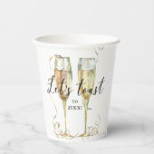 Gold Champagner Paper Cup Pappbecher (Vorderseite)