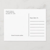 Gold Champagnerblasen, Black & Gold Save the Date Ankündigungspostkarte (Rückseite)