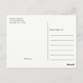 Gold Champagnerblasen - Grün & Gold - Vielen Dank Postkarte (Rückseite)