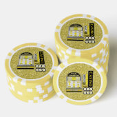 Gold Champion Slots Casino Imitate Glitzer Pokerchips (Stapel)