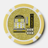 Gold Champion Slots Casino Imitate Glitzer Pokerchips (Rückseite)