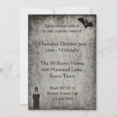 Gold Chandelier Halloween-Party Einladung (Rückseite)