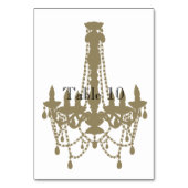 Gold Chandelier Tischnummer (Vorderseite)