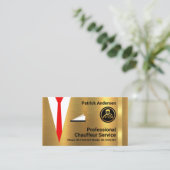 Gold Chauffeur Anzug Visitenkarte (Stehend Vorderseite)