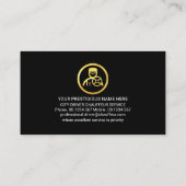 Gold Chauffeur Taxi Cab Visitenkarte (Rückseite)