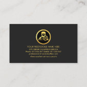 Gold Chauffeur Taxi Visitenkarte (Rückseite)