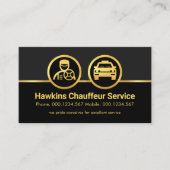 Gold Chauffeur Taxi Visitenkarte (Vorderseite)