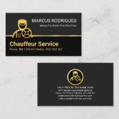 Gold Chauffeur Visitenkarte (Vorne/Hinten)