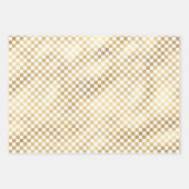 Gold Checked Boxed Muster Geschenkpapier Set (Vorderseite 3)