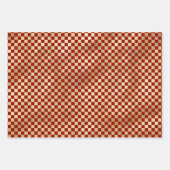 Gold Checked Boxed Muster Geschenkpapier Set (Vorderseite 2)