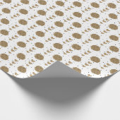 Gold Cheerleader Pom Poms & Hearts Muster Geschenkpapier (Ecke)